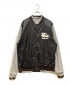 stussyステューシー）の古着「リバーシブルスウェットブルゾン」｜グレー×ブラック