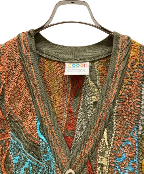 Coogi（クージー）Coogi (クージー) 3Dニットカーディガン マルチカラー サイズ:SIZE Mの古着・服飾アイテム