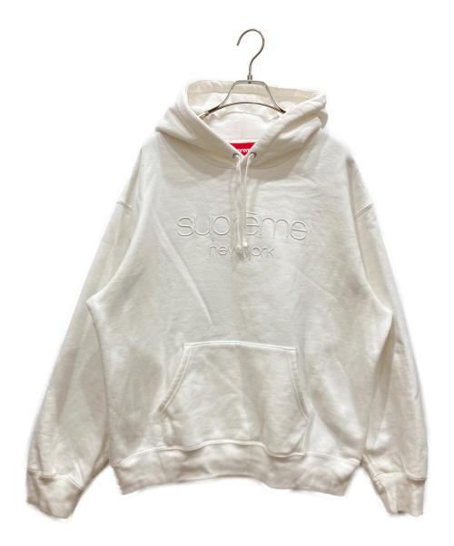 SUPREME（シュプリーム）Supreme (シュプリーム) Classic Logo Hooded Sweatshirt ホワイト サイズ:SIZE Mの古着・服飾アイテム