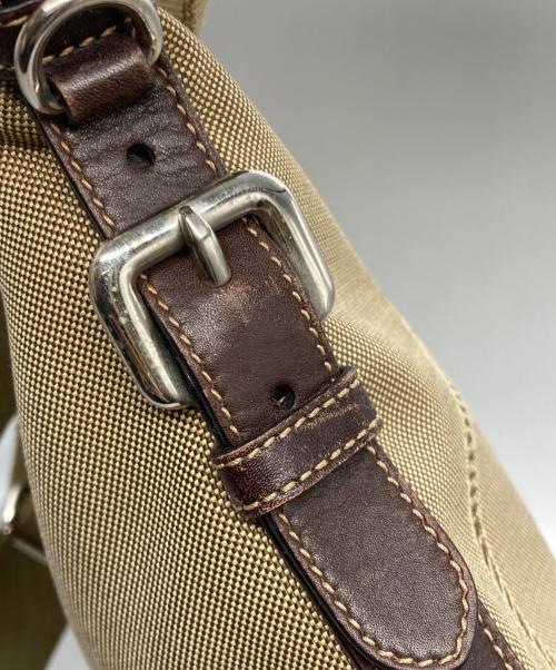 PRADA（プラダ）PRADA (プラダ) ロゴジャガードショルダーバッグ ブラウンの古着・服飾アイテム