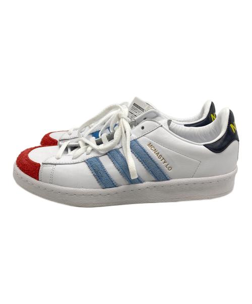 adidas（アディダス）adidas (アディダス) MCN HOOK SHOT FOURN ホワイト×ブルー サイズ:SIZE 25.5cmの古着・服飾アイテム