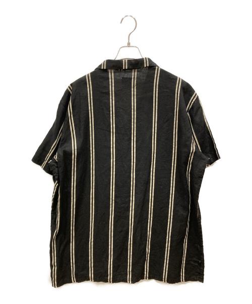 stussy（ステューシー）stussy (ステューシー) リネンオープンカラーシャツ ブラック サイズ:SIZE XLの古着・服飾アイテム