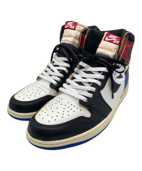 NIKE（ナイキ）NIKE (ナイキ) FRAGMENT DESIGN (フラグメントデザイン) UNION (ユニオン) Air Jordan 1 High OG ホワイト×ブルー×レッド サイズ:SIZE 29cm 未使用品の古着・服飾アイテム