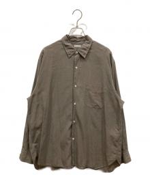STEVEN ALAN（スティーブンアラン）の古着「スラブ レギュラーカラー シャツ」｜カーキ