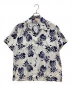 Sun Surfサンサーフ）の古着「アロハシャツ」｜ホワイト×ネイビー