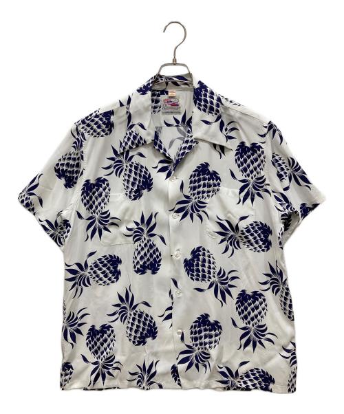 Sun Surf（サンサーフ）Sun Surf (サンサーフ) アロハシャツ ホワイト×ネイビー サイズ:XLの古着・服飾アイテム