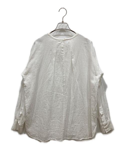 KAGURE（カグレ）kagure (カグレ) コットンリネンクルーネックシャツ ホワイト サイズ:SIZE Freeの古着・服飾アイテム