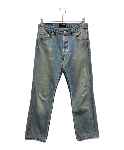 BALENCIAGA（バレンシアガ）BALENCIAGA (バレンシアガ) Recycled Slip Patch Jeans インディゴ サイズ:SIZE XLの古着・服飾アイテム