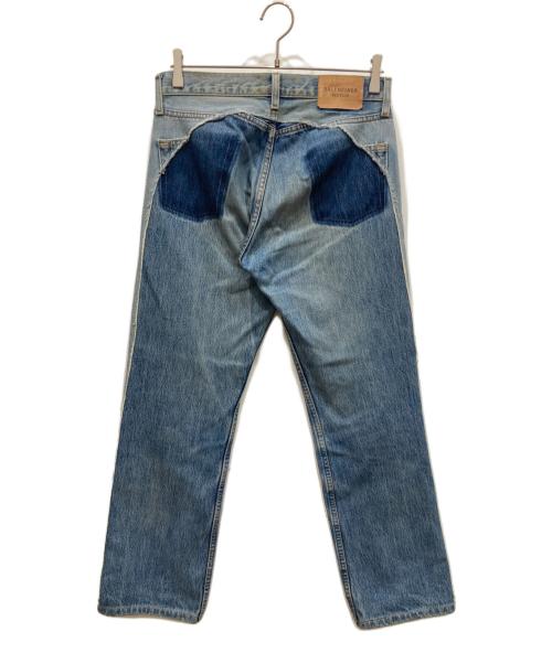 BALENCIAGA（バレンシアガ）BALENCIAGA (バレンシアガ) Recycled Slip Patch Jeans インディゴ サイズ:SIZE XLの古着・服飾アイテム