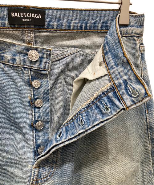 BALENCIAGA（バレンシアガ）BALENCIAGA (バレンシアガ) Recycled Slip Patch Jeans インディゴ サイズ:SIZE XLの古着・服飾アイテム