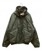 N.HOOLYWOOD×ALPHAエヌ ハリウッド×アルファ）の古着「フーデッドミリタリーブルゾン」｜カーキ