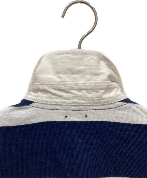 POLO RALPH LAUREN（ポロ・ラルフローレン）POLO RALPH LAUREN (ポロ・ラルフローレン) ロゴ刺繍ラガーシャツ ネイビー×ホワイト サイズ:SIZE Mの古着・服飾アイテム