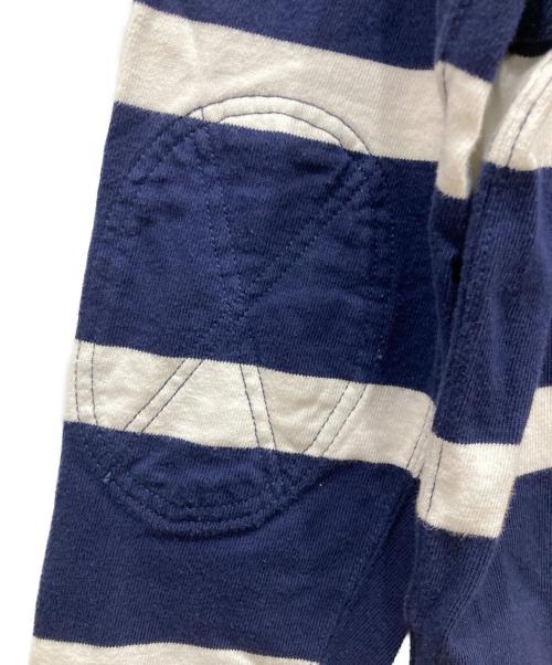 POLO RALPH LAUREN（ポロ・ラルフローレン）POLO RALPH LAUREN (ポロ・ラルフローレン) ロゴ刺繍ラガーシャツ ネイビー×ホワイト サイズ:SIZE Mの古着・服飾アイテム