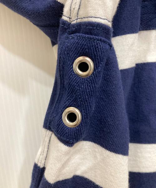 POLO RALPH LAUREN（ポロ・ラルフローレン）POLO RALPH LAUREN (ポロ・ラルフローレン) ロゴ刺繍ラガーシャツ ネイビー×ホワイト サイズ:SIZE Mの古着・服飾アイテム