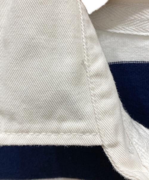 POLO RALPH LAUREN（ポロ・ラルフローレン）POLO RALPH LAUREN (ポロ・ラルフローレン) ロゴ刺繍ラガーシャツ ネイビー×ホワイト サイズ:SIZE Mの古着・服飾アイテム