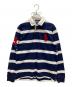 POLO RALPH LAUREN（ポロ・ラルフローレン）の古着「ロゴ刺繍ラガーシャツ」｜ネイビー×ホワイト