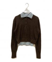 TODAYFUL（トゥデイフル）の古着「ニットポロシャツ」｜ブルー