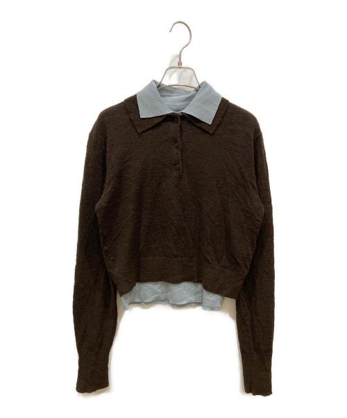 TODAYFUL（トゥデイフル）TODAYFUL (トゥデイフル) ニットポロシャツ ブルー サイズ:SIZE Freeの古着・服飾アイテム