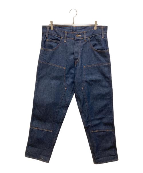PRSN BLU（プリズンブルース）PRSN BLU (プリズンブルース) リジットダブルニーデニムパンツ インディゴ サイズ:SIZE 91cm (W36)の古着・服飾アイテム
