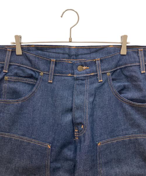 PRSN BLU（プリズンブルース）PRSN BLU (プリズンブルース) リジットダブルニーデニムパンツ インディゴ サイズ:SIZE 91cm (W36)の古着・服飾アイテム