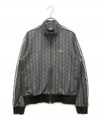 LACOSTEラコステ）の古着「モノグラムジャカードトラックジャケット」｜ブラック