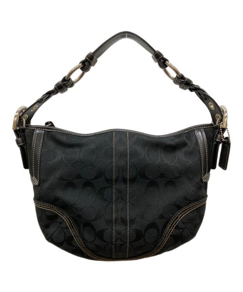 COACH（コーチ）COACH (コーチ) ハンドバッグ　シグネチャー ブラックの古着・服飾アイテム