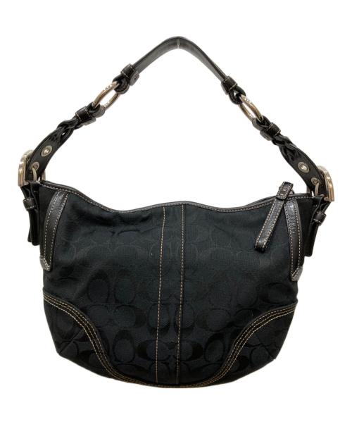COACH（コーチ）COACH (コーチ) ハンドバッグ　シグネチャー ブラックの古着・服飾アイテム