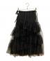 M me eme (エムミーエメ) Side ribbon tulle long skirt ブラック サイズ:不明：10000円