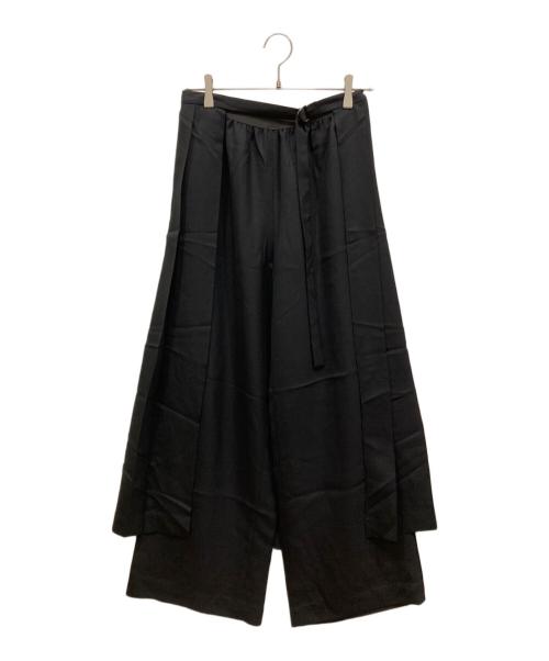 l'heritage martinique（レリタージュ マルティニーク）l'heritage martinique (レリタージュ マルティニーク) レイヤードパンツ ブラック サイズ:SIZE 2の古着・服飾アイテム