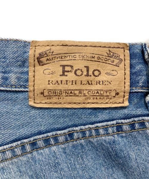 POLO RALPH LAUREN（ポロ・ラルフローレン）POLO RALPH LAUREN (ポロ・ラルフローレン) ペイント加工デニムパンツ インディゴ サイズ:SIZE 27の古着・服飾アイテム