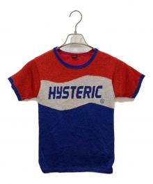 hysteric（ヒステリック）の古着「半袖ラメニット」｜レッド×ブルー
