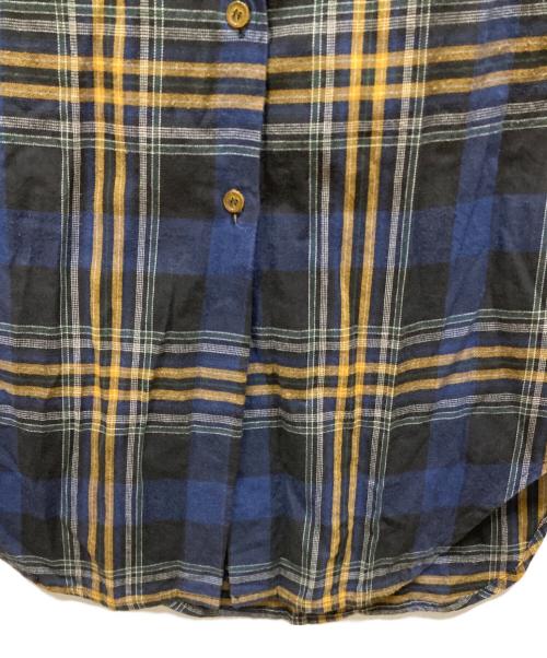 Vivienne Westwood（ヴィヴィアンウエストウッド）Vivienne Westwood (ヴィヴィアンウエストウッド) チェックシャツワンピース ネイビー×イエロー サイズ:SIZE 42の古着・服飾アイテム