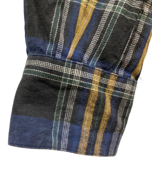 Vivienne Westwood（ヴィヴィアンウエストウッド）Vivienne Westwood (ヴィヴィアンウエストウッド) チェックシャツワンピース ネイビー×イエロー サイズ:SIZE 42の古着・服飾アイテム