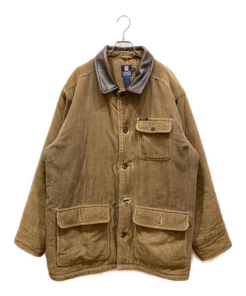 CHAPS（チャップス）CHAPS (チャップス) 襟レザーコーデュロイジャケット ブラウン サイズ:SIZE XLの古着・服飾アイテム