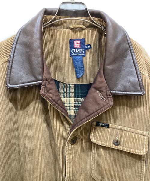 CHAPS（チャップス）CHAPS (チャップス) 襟レザーコーデュロイジャケット ブラウン サイズ:SIZE XLの古着・服飾アイテム