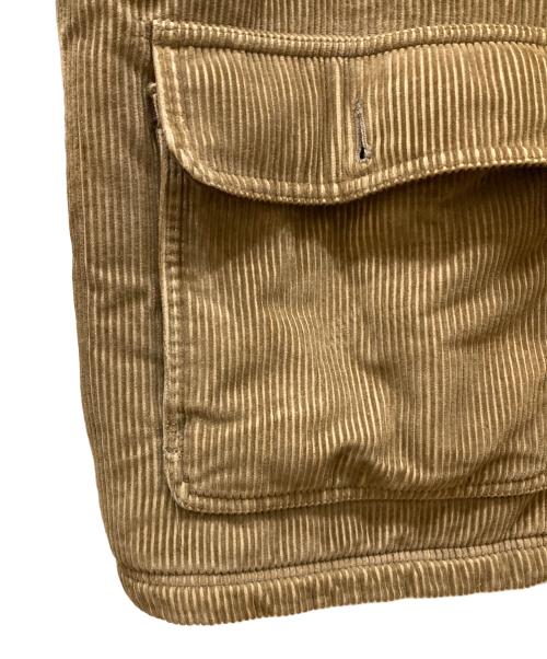 CHAPS（チャップス）CHAPS (チャップス) 襟レザーコーデュロイジャケット ブラウン サイズ:SIZE XLの古着・服飾アイテム