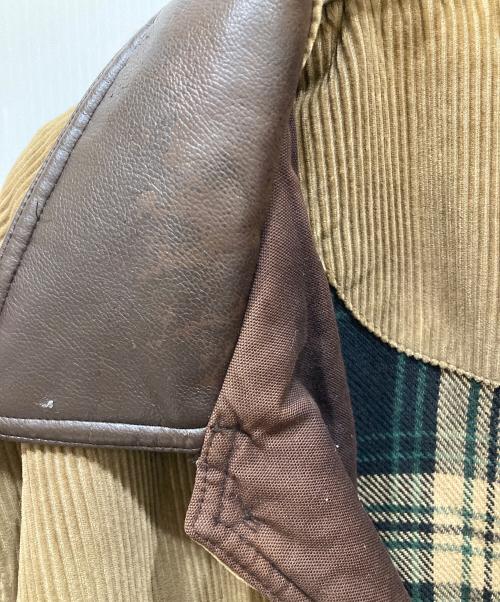 CHAPS（チャップス）CHAPS (チャップス) 襟レザーコーデュロイジャケット ブラウン サイズ:SIZE XLの古着・服飾アイテム