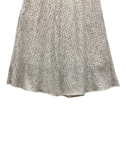 BEARDSLEY（ビアズリー）BEARDSLEY (ビアズリー) ツイードフレアーワンピース ホワイト サイズ:SIZE 0の古着・服飾アイテム