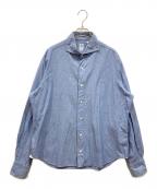 finamore×BARNEYS NEWYORKフィナモレ×バーニーズ・ニューヨーク）の古着「別注カッタウェイシャツ」｜スカイブルー