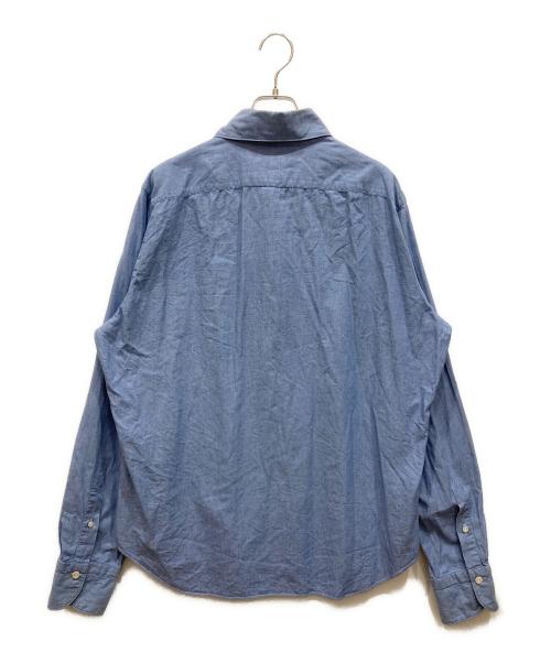 finamore（フィナモレ）Finamore (フィナモレ) BARNEYS NEWYORK (バーニーズ・ニューヨーク) 別注カッタウェイシャツ スカイブルー サイズ:SIZE XLの古着・服飾アイテム