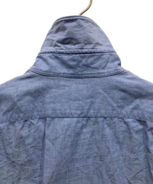 finamore（フィナモレ）Finamore (フィナモレ) BARNEYS NEWYORK (バーニーズ・ニューヨーク) 別注カッタウェイシャツ スカイブルー サイズ:SIZE XLの古着・服飾アイテム