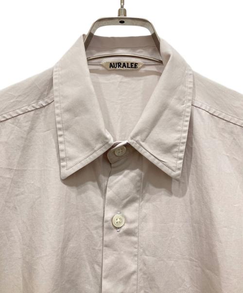 AURALEE（オーラリー）AURALEE (オーラリー) WASHED FINX TWILL HALF SLEEVED BIG SHIRTS ライトパープル サイズ:SIZE 3の古着・服飾アイテム