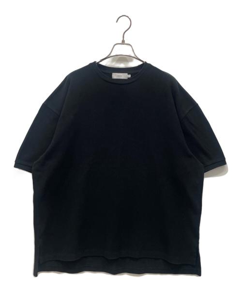 Graphpaper（グラフペーパー）Graphpaper (グラフペーパー) 別注Cotton Pique Jersey Crew Neck Tee ブラック サイズ:FREEの古着・服飾アイテム