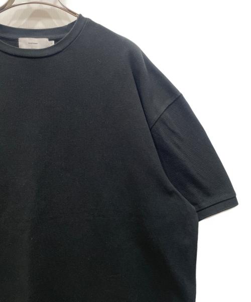 Graphpaper（グラフペーパー）Graphpaper (グラフペーパー) 別注Cotton Pique Jersey Crew Neck Tee ブラック サイズ:FREEの古着・服飾アイテム