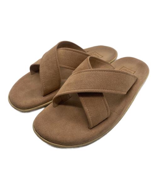ISLAND SLIPPER（アイランドスリッパ）ISLAND SLIPPER (アイランドスリッパ) クロスストラップスウェードサンダル ブラウン サイズ:28cmの古着・服飾アイテム