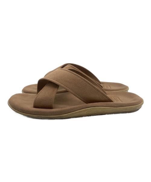 ISLAND SLIPPER（アイランドスリッパ）ISLAND SLIPPER (アイランドスリッパ) クロスストラップスウェードサンダル ブラウン サイズ:28cmの古着・服飾アイテム