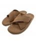 ISLAND SLIPPER（アイランドスリッパ）の古着「クロスストラップスウェードサンダル」｜ブラウン