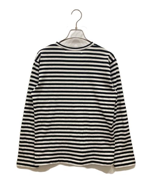 PLAY COMME des GARCONS（プレイコムデギャルソン）PLAY COMME des GARCONS (プレイコムデギャルソン) ハートワッペンボーダーカットソー ホワイト サイズ:SIZE Sの古着・服飾アイテム