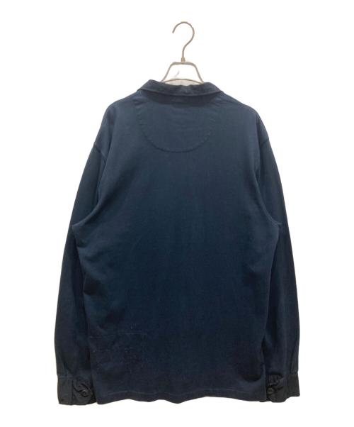 POLO RALPH LAUREN（ポロ・ラルフローレン）POLO RALPH LAUREN (ポロ・ラルフローレン) 襟切替スキッパーポロシャツ ネイビー サイズ:SIZE Lの古着・服飾アイテム