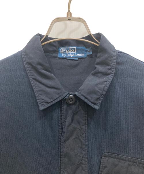 POLO RALPH LAUREN（ポロ・ラルフローレン）POLO RALPH LAUREN (ポロ・ラルフローレン) 襟切替スキッパーポロシャツ ネイビー サイズ:SIZE Lの古着・服飾アイテム